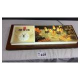 MICHELOB LIGHTED CLOCK, 33 x 14