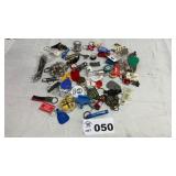 ASSORTED ADVERTISING KEYCHAINS