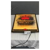 BUDWEISER SELECT LIGHT, 18 x 18