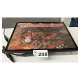 BUDWEISER LIGHTED SIGN, 16 x 21,