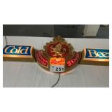 STROHLS BEER SIGN, LIGHTED, 18 x 40