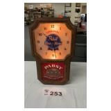 PABST LIGHTED CLOCK, 9 x 14,