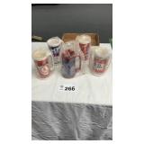 PLASTIC CARDINALS AND BEER MUGS