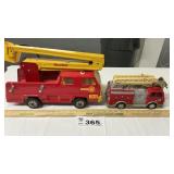 TONKA METAL FIRETRUCK, PLASTIC FIRETRUCK