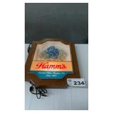 HAMMS BEER SIGN, 14 x 18, LIGHTED