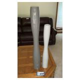 2 CERAMIC VASES, 28 and 36 INCH