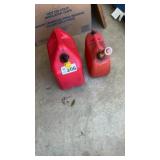 PARTIALLY FULL GAS CANS