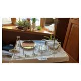 DESK LAMP, MIRROR, COAT RACK,