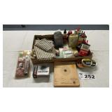 GUN OILS, TARGETS, EMPTY PELLET CANS, OTHER