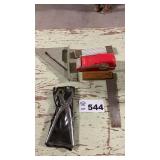 HOLE PUNCH TOOL, SANDER, TAPE, SQUARES