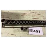 1/2 drive SOCKETS, RAIL- SNAP ON