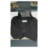 BLACK ZIP UP HOODED SWEATSHIRT, SIZE L