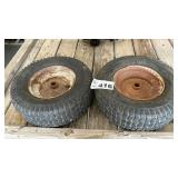 2 LAWN MOWER TIRES & RIMS 16 x 6.50