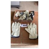 6 PAIR LEATHER GLOVES
