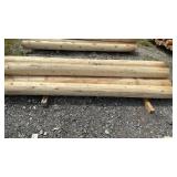 6 INCH WHITE CEDAR POSTS, 8 FEET LONG