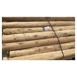4 INCH WHITE CEDAR POSTS, 8 FEET LONG