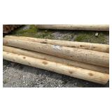 6 INCH WHITE CEDAR POSTS, 8 FEET LONG