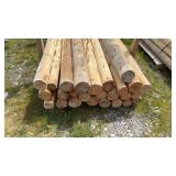 5 INCH WHITE CEDAR POSTS, 8 FEET LONG