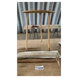 WOOD TABLE, GUN RACK, OTHER