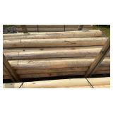 5 INCH WHITE CEDAR POSTS, 8 FEET LONG