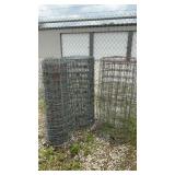 3 PARTIAL ROLLS WOVEN WIRE FENCE, 48 TALL