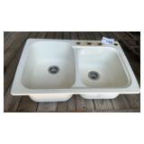DOUBLE PLASTIC SINK