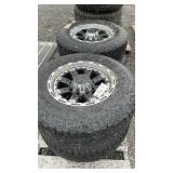 4 , 8 LUG  WHEELS AND TIRES, 265/70R 17,