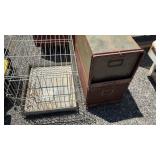 WIRE CAGE, 2 DRAWER FILE CABINET, CAGE IS 20 x
