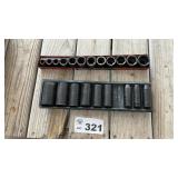 3/8 DRIVE AND 1/2 DRIVE SOCKETS