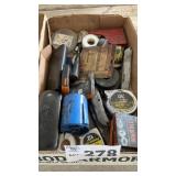 TAPE. MEASURERS, UTILITY KNIVES, MISC