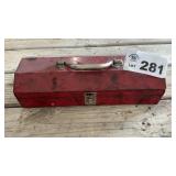 METAL TOOLBOX W CONTENTS