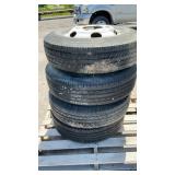 4 TIRES AND WHEELS, LT215/85R-16