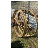 2 STEEL WHEELS, 38 INCH