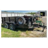 CBTRAILER, 12 x 7 FOOT DUMP, TARP COVER, RAMPS,