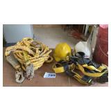 HARD HATS, HARNESS, ROPE