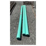 3 PLASTIC PIPE, 4 INCH DIAMETER, 10 FEET LONG