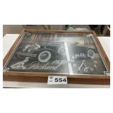 1930 PACKARD PICTURE/CLOCK, 21 x 27
