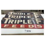 3 METAL SIGMS, 12 x 36