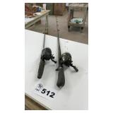 2 ZEBCO ROD AND REELS