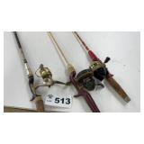 3 ROD AND REELS