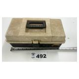 PLASTIC TACKLE BOX WITH CONTENTS