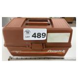 PLASTIC TACKLE BOX WITH CONTENTS