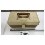 PLASTIC TACKLE BOX WITH CONTENTS