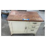 UTILITY CABINET, 25 x 39, 32 TALL, ON WHEELS,