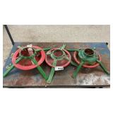 3 CHRISTMAS TREE STANDS, cart not included