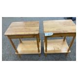 2 END TABLES WITH DRAWERS, 13 x 18, 24 TALL