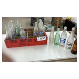 17 MISCELLANEOUS SODA BOTTLES, EXCEL WOOD CASE