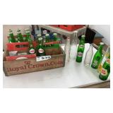 MISCELLANEOUS SODA BOTTLES, ROYAL CROWN WOOD CASE