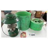 COLEMAN GAS LANTERN WITH BROKEN PLASTIC CASE