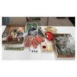 LABEL MAKERS, CHALK, CANDLES, CURTAIN HOOKS